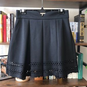 Black A Line Skirt with Diamond Cut outs